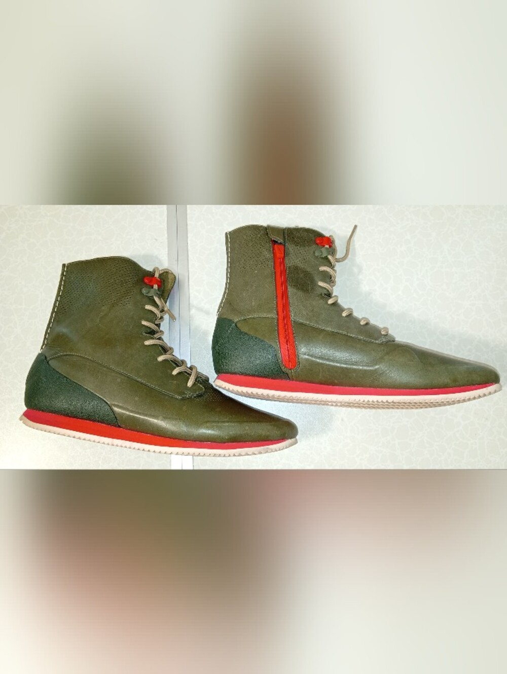 Nike NSW Sunburst Green Tennis Shoe Zip Up Ankle Boots sz 9